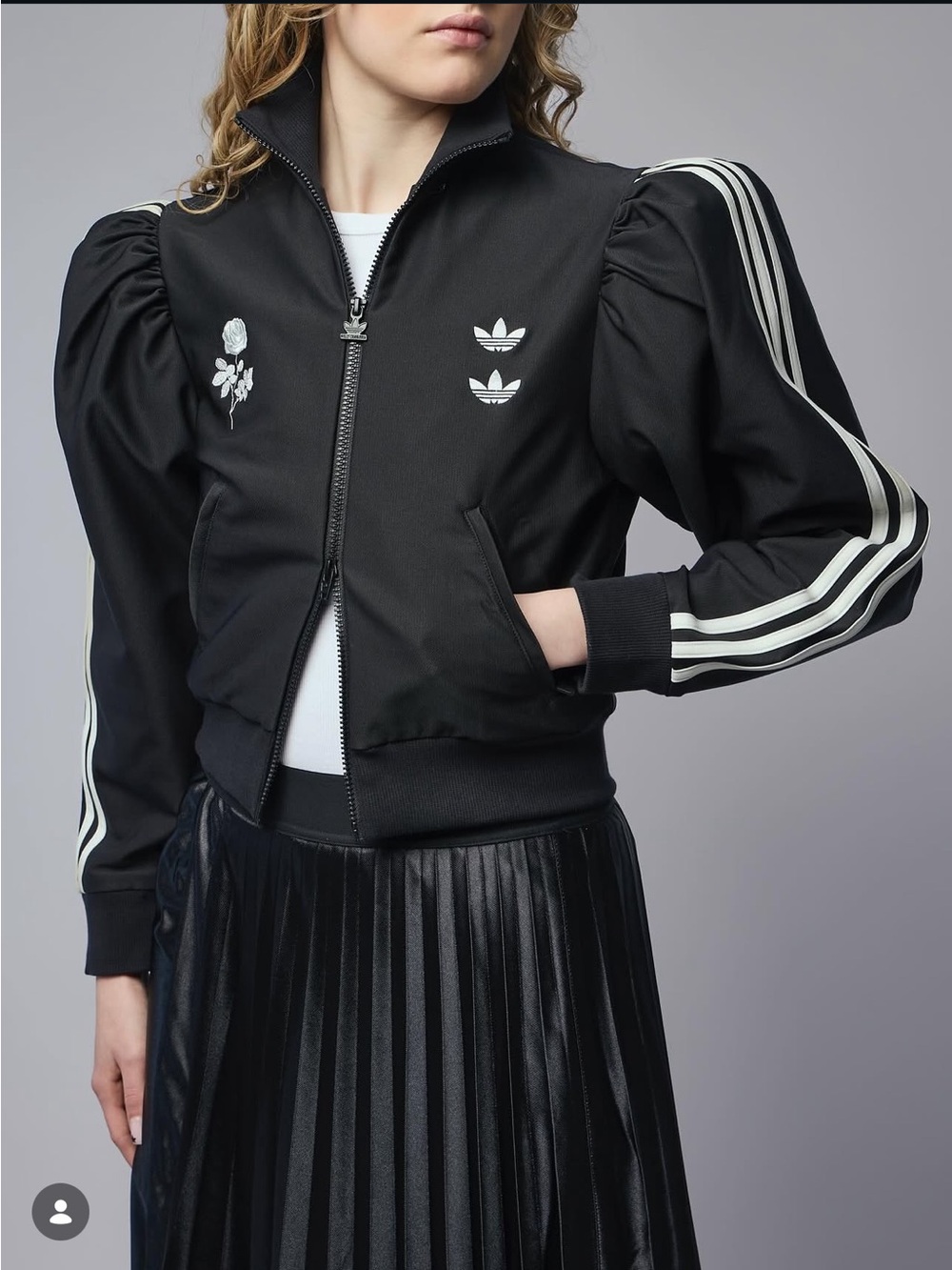 adidas x Willy Chavarria Blouse Puff-Sleeve Track Jacket